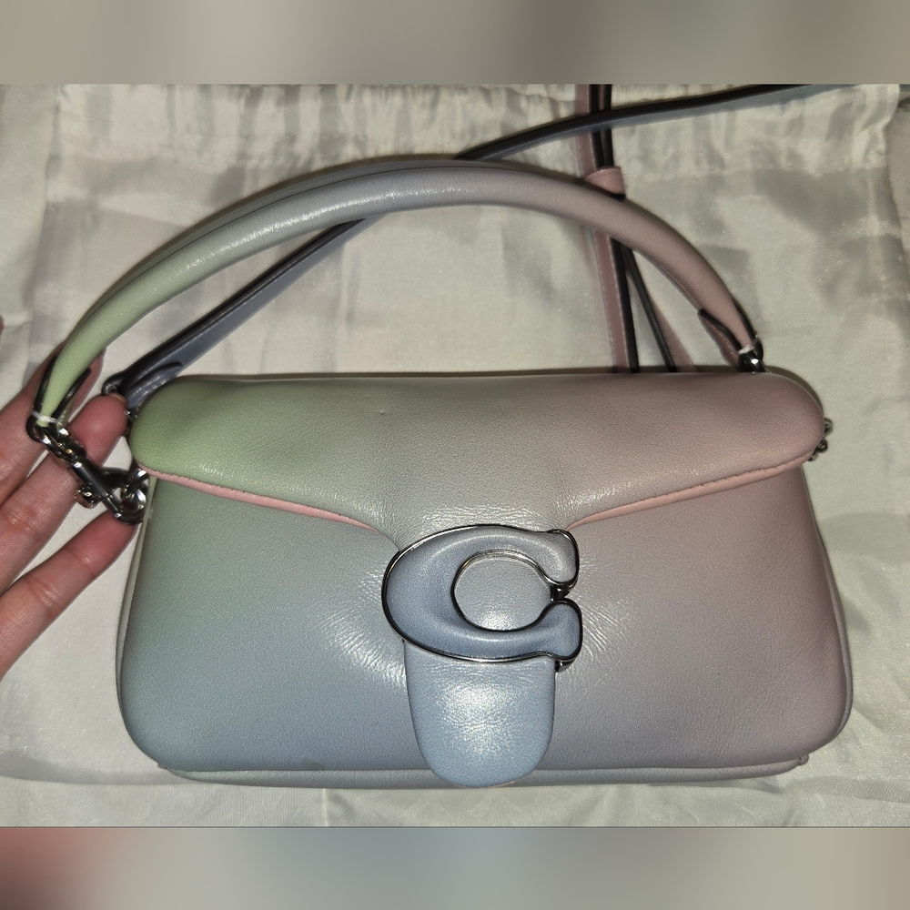 Coach Mini Pillow Tabby in pistachio